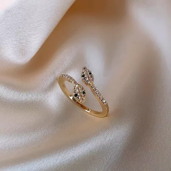 Fashionable New Snake Ring Personalized Index Finger Ring Opening Popular Cold Style Niche Design Decoration