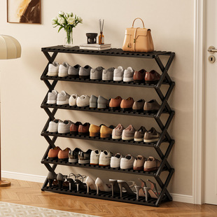 Shoe Rack Installation-Free Detachable Simple Multi-Layer Household Economical Shelf Dormitory Door Storage Rack Bamboo Shoe Cabinet