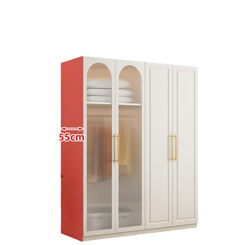 Nuevo armario italiano moderno dormitorio doméstico ligero lujoso viento crema fácil de ensamblar armario de almacenamiento para niños image 6