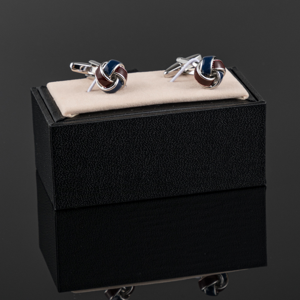 Neue Manschettenknöpfe im Marine- und Braunton mit Öltropfen im frittierten Teig-Stil für französische Hemden von Herren_voghion.com