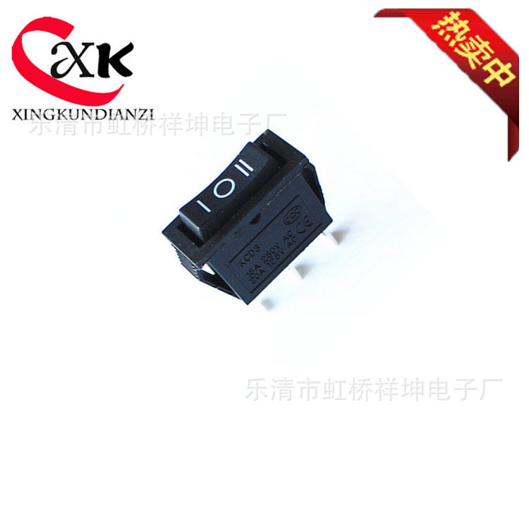 厂家直售 船型开关KCD3  三脚三挡 单边复位 电源开关