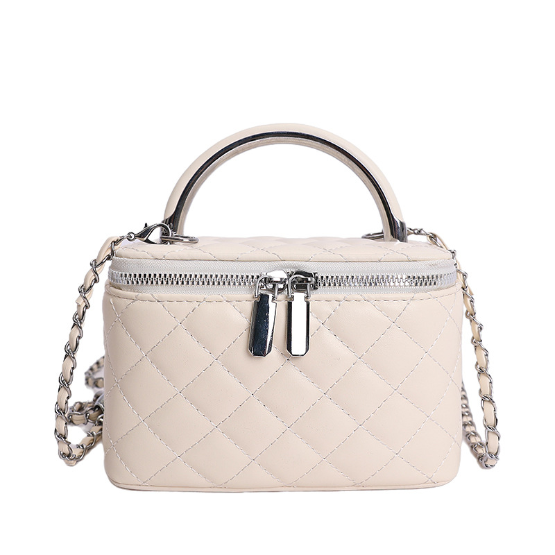 Bolso de cadena de diamante para mujeres 2026 nuevo nicho de diseño transfronterizo de alta sensación de bolso de mochila de caja universal bolso