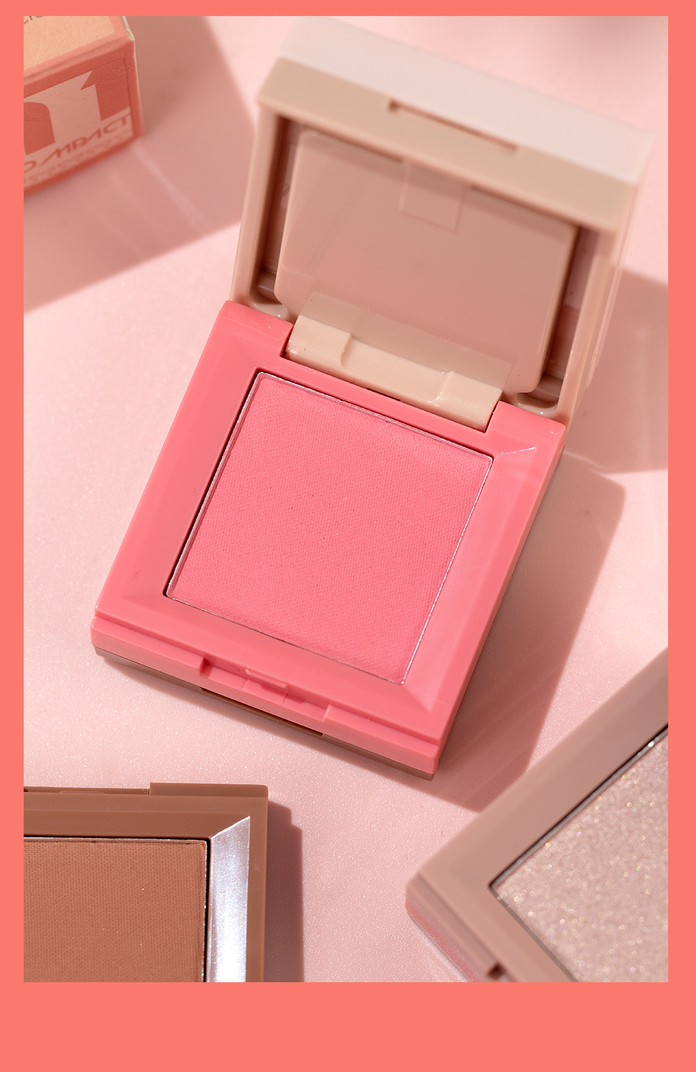 Qibest 3-in-1 Facial Makeup Box: Highlighter Blush, Pearlescent, Polarized, Three-dimensional, Matte, Natural, and powder-free eyeshadow palette undefined