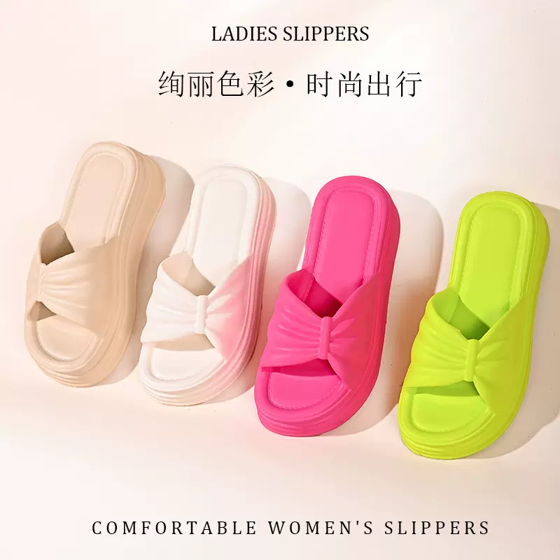 7.0cm厚底高跟一字拖鞋女外穿2024夏季新款时尚EVA高级感凉拖女鞋