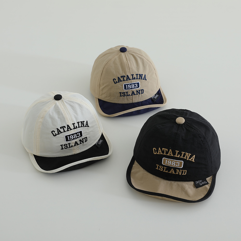 Sombreros para bebés primavera y verano nuevos sombreros de secado rápido sombreros de protección solar sombreros de lengua de pato sombreros de béisbol para bebés con bordes blandos