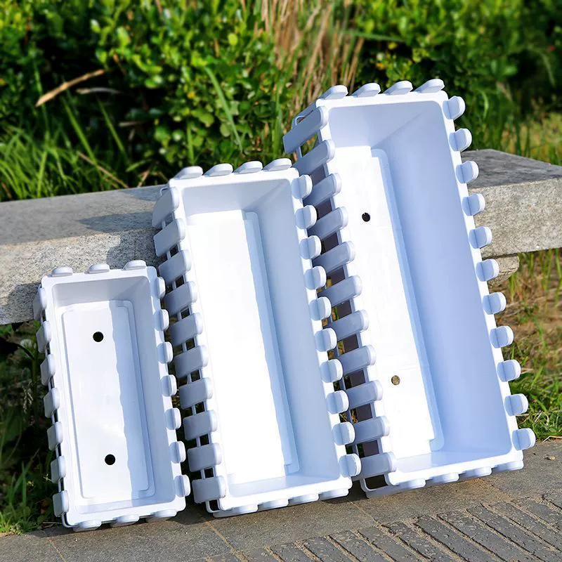 Цветочный горшок для забора, очень большой прямоугольный цветочный желоб, забор для рассады, овощной цветочный ящик, цветочный бассейн, ограждение, цветочная композиция, украшение, ландшафтный дизайн