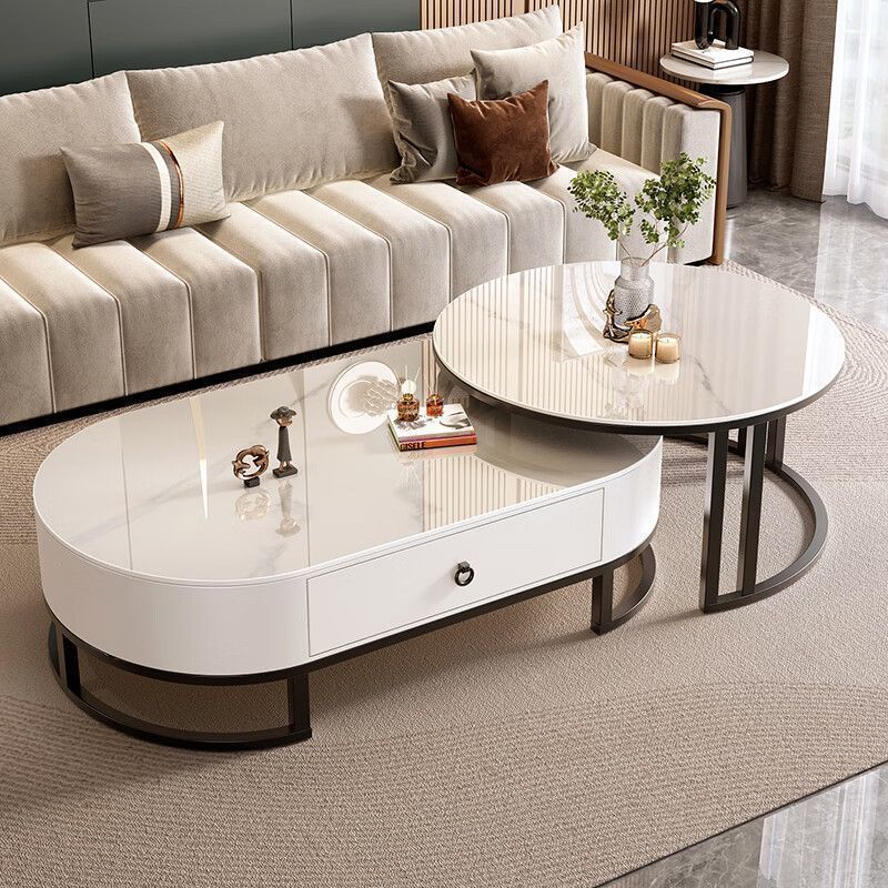 블랙 프레임과 화이트 캐비닛 (밝은 스노우 마운틴 화이트 + 밝은 스노우 마운틴 화이트)