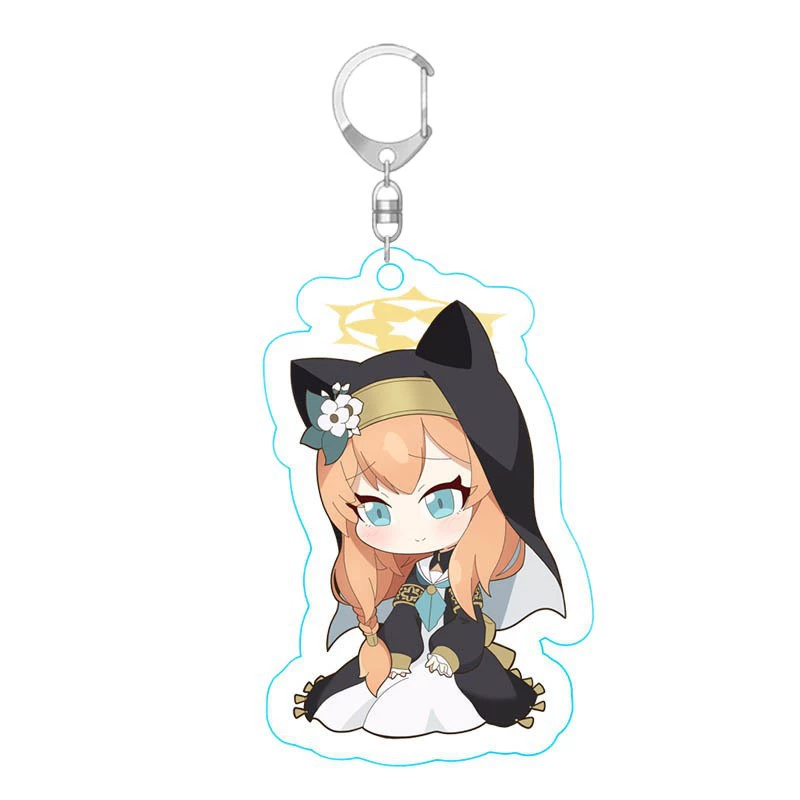Anime Blue Files Peripheral Keychains Blue Files Acrylic Pendant Animation Keychain