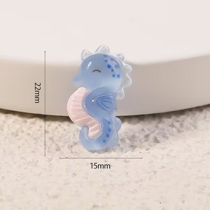透色海洋动物手工diy饰品配件奶油胶树洞洞鞋扣手机壳发夹材料|undefined