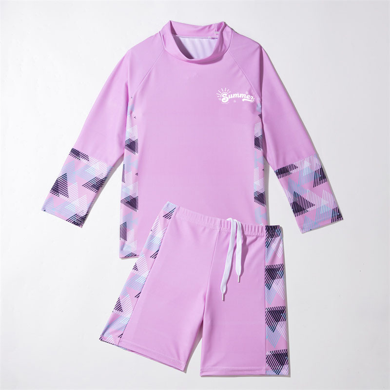 Estudiantes divididos trajes de baño para niños niños niños pequeños y medianos pantalones cortos de manga larga trajes de baño trajes de surf trajes de baño conservadores