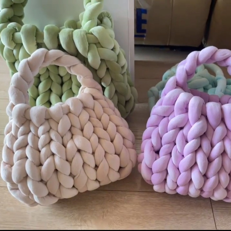 250g nuevo ultra grueso islandés tela de lana relleno de núcleo de algodón grueso tejido a mano DIY nido de gato bolsas de almohada X20