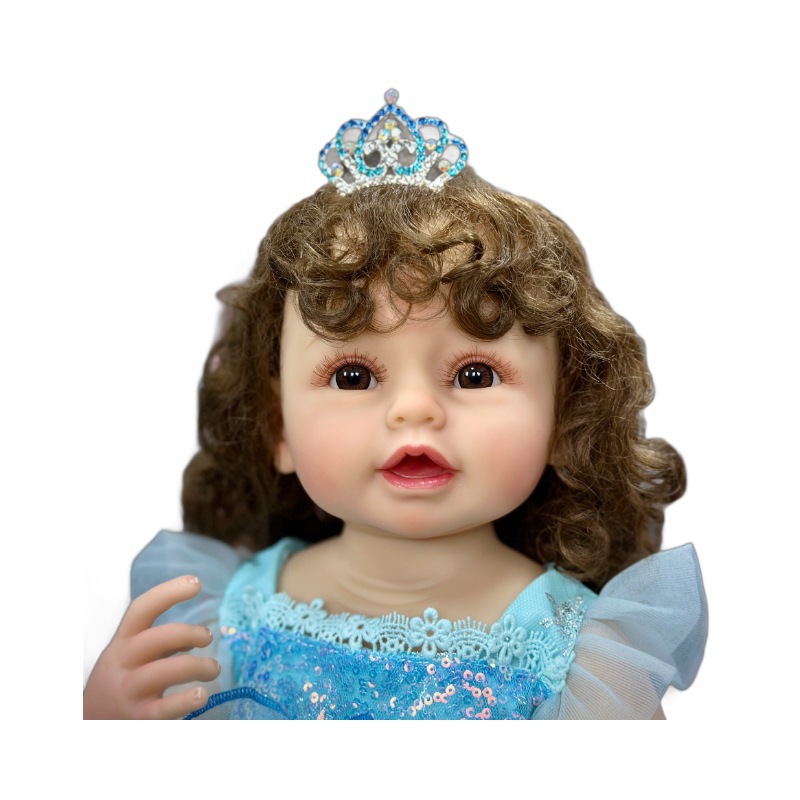 (2개) 55CM REBIRTH 인형 소녀의 부드러운 접착제 비닐 귀여운 인형 변화 세척 가능한 어린이 휴일 선물