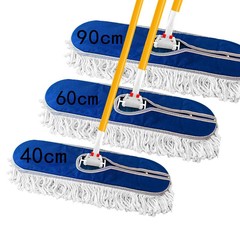 Dust Pushing Large Wide Head Flat Mop Commercial Factory Hotel Hospital Large Area Cleaning Cotton Line Big Size Mop