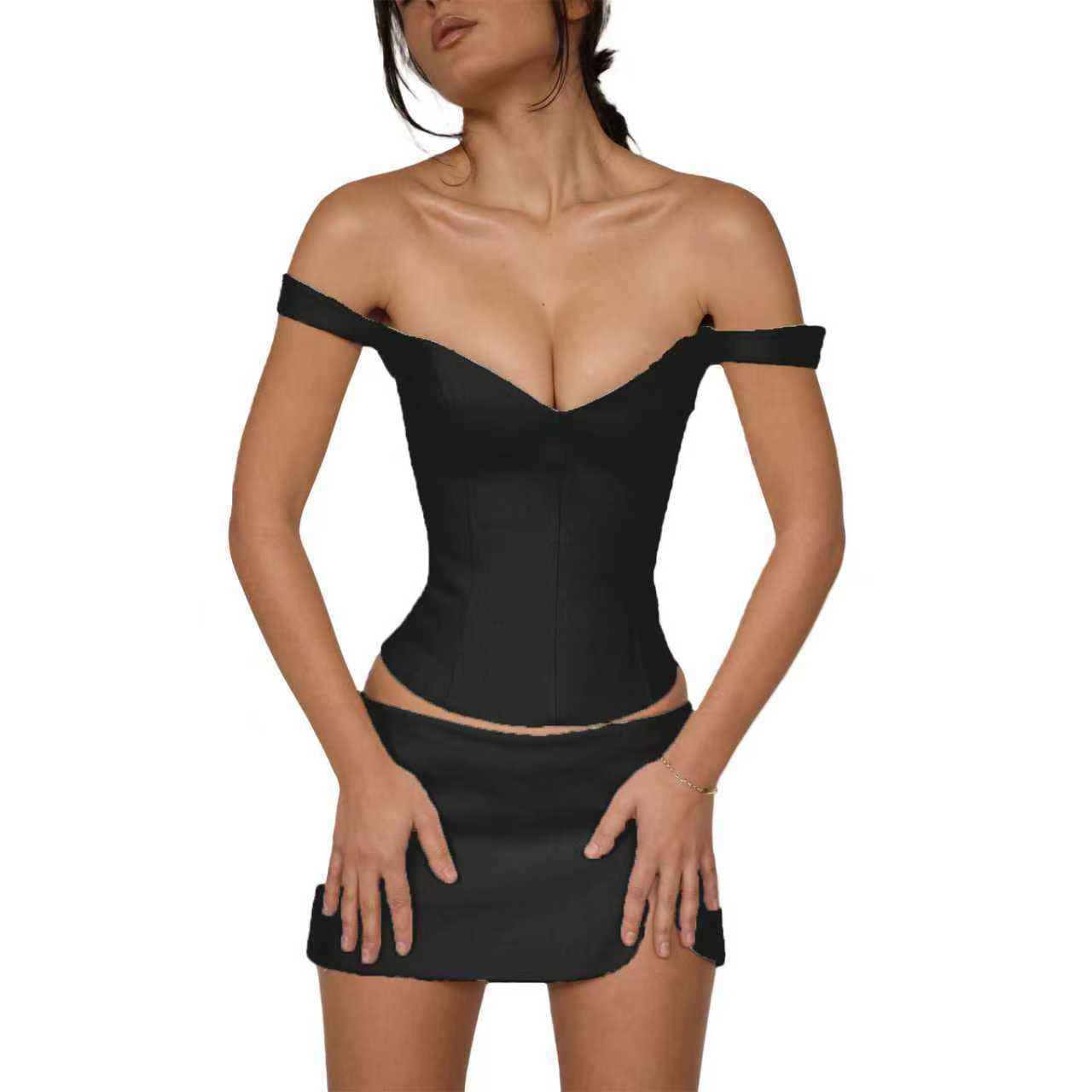 Amazon European and American Tight-Fitting Tummy Control Pure Cotton Top Tube Top Suspender Strap Bottoming Shirt (1082 # ）