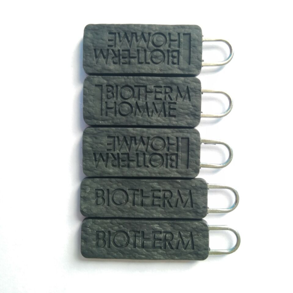 硅胶滴胶软胶PVC心形品牌手袋双面LOGO拉牌拉头工厂