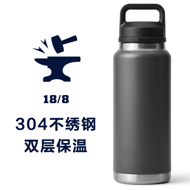 Botella de agua con el mismo estilo transfronterizo Chug Cap Sombrero de emergencia Deportes al aire libre Cubierta de mano Olla espacial