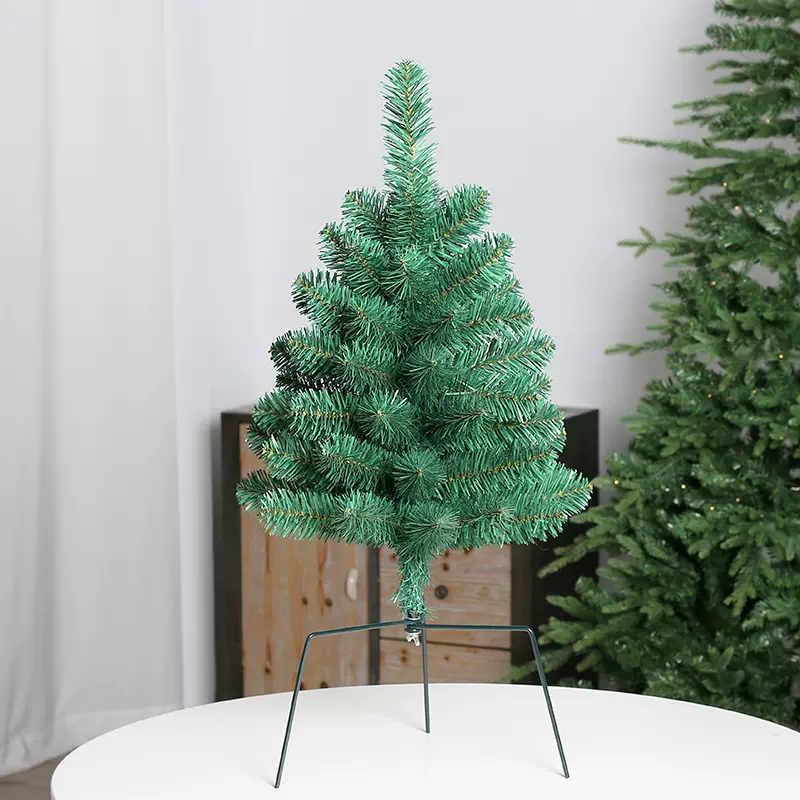 跨境新品 圣诞节装饰品 60cm加密小树PVC插地圣诞树 家居花园装饰