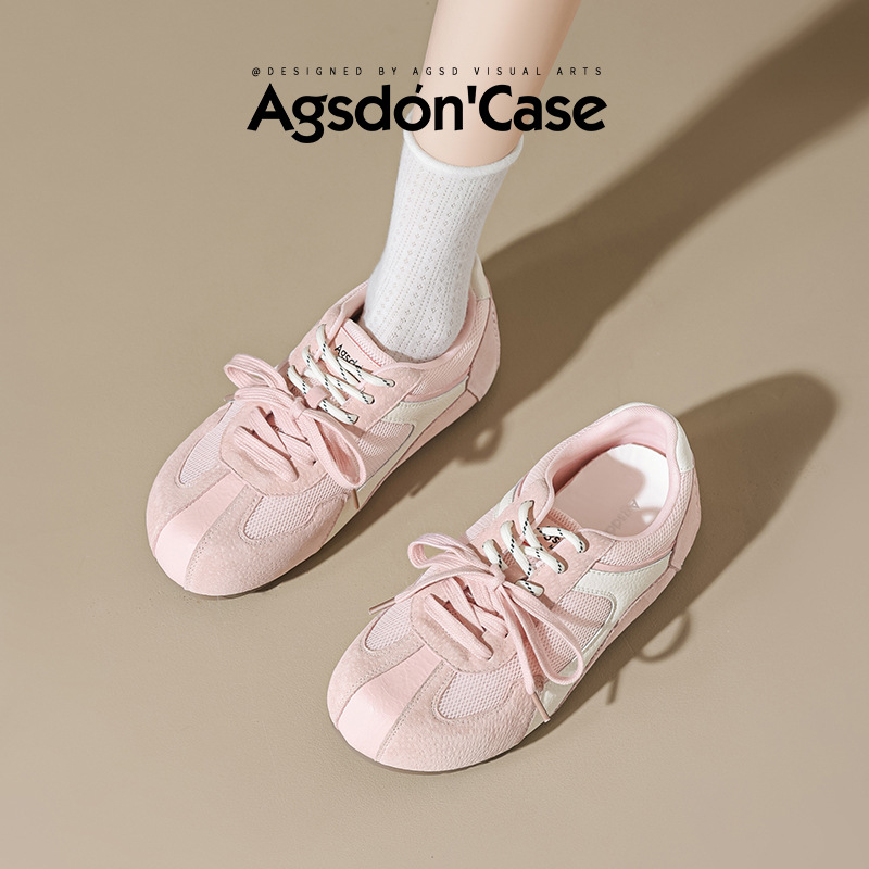 August Lion Dengde zapatos de entrenamiento para mujer 2025 verano nuevo estilo de malla deportiva plana zapatos casuales de ballet de suela blanda zapatos Forrest