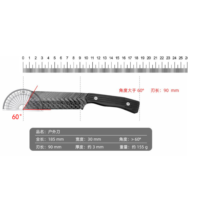 Cuchillo de cocina de acero inoxidable cuchillo de cocina doméstico cuchillo de corte de carne al aire libre cuchillo de fruta portátil cubierta