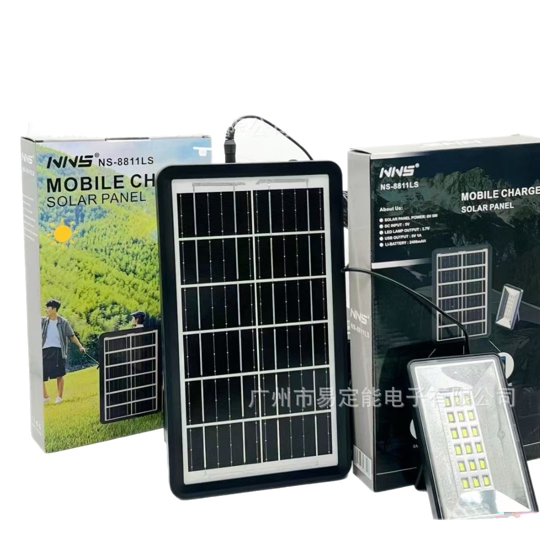 ELETREE NS - 8811LS Panel solar inalámbrico Panel de lámpara LED portátil pequeño al aire libre 6V5W energía solar