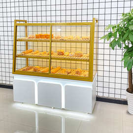 面包店蛋糕店面包柜中岛柜边柜展示柜边岛柜玻璃移门展柜推拉货架