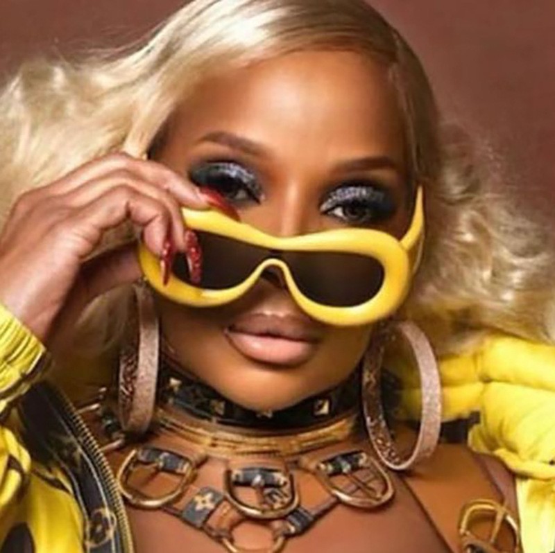 Y2K Spice Girls neue einteilige konkave Form lustige Blase dreidimensionale stilvolle Sonnenbrille bonbonfarbene Sonnenbrille_voghion.com