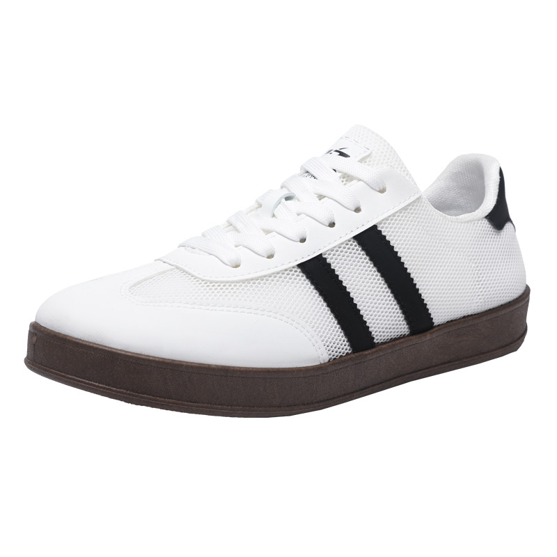 Zapatos de hombre de verano mallas transpirables zapatos de entrenamiento para hombres retrógrados rayas zapatos casuales de moda plana zapatos de skate al por mayor