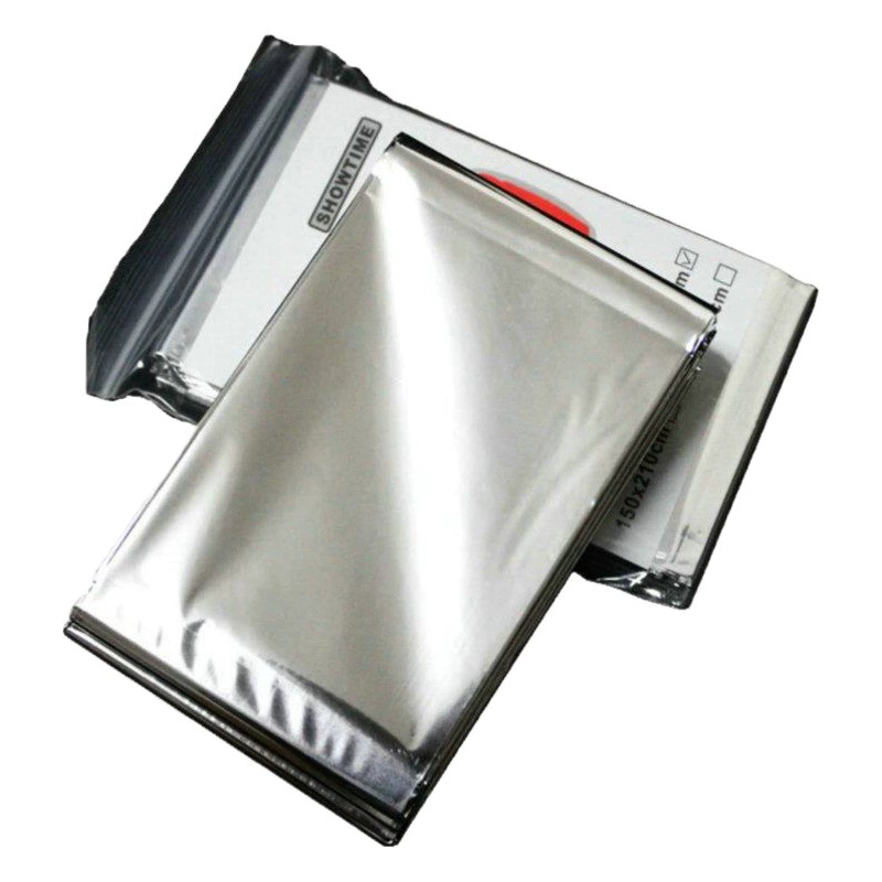 ПЭТ алюминиевая пленка Золото и серебро аварийное изоляционное одеяло аварийное одеяло солнцезащитный крем на открытом воздухе спасательное одеяло наружные принадлежности производители оптом