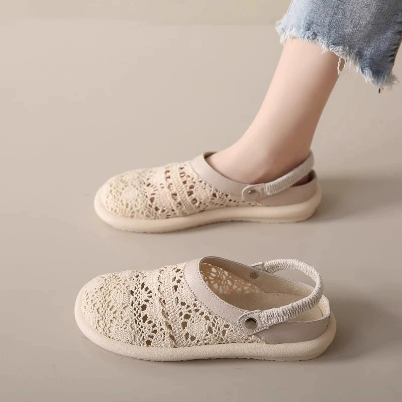 Баотоу сандалии женские летние красные красные дикие сандалии