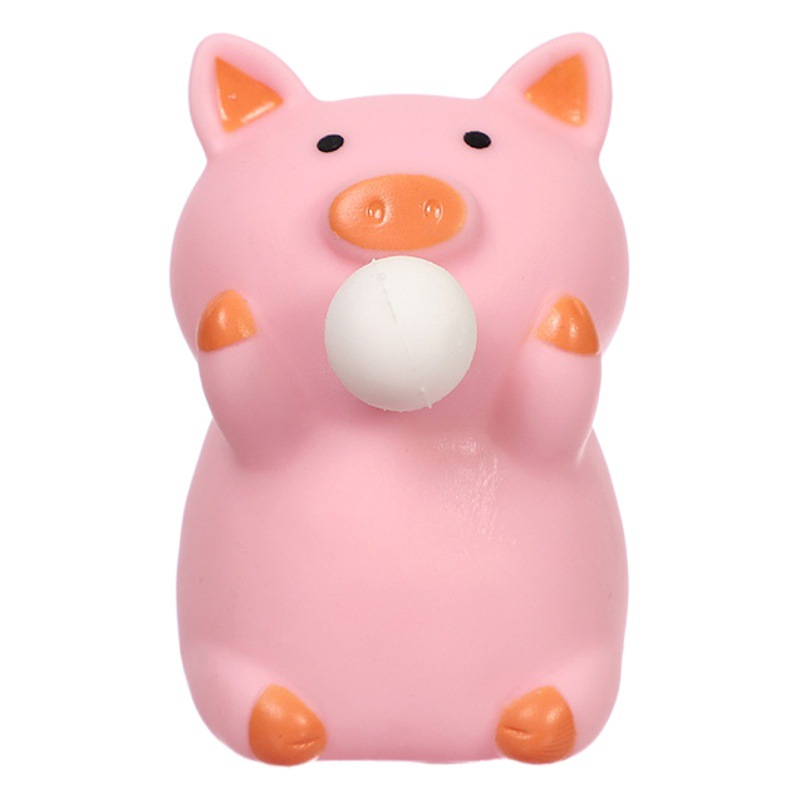 Descompresión burbuja soplando cerdo lindo burbuja soplando squeeze pato descompresión ventilación juguete infantil cerdo burbuja soplando pellizco música