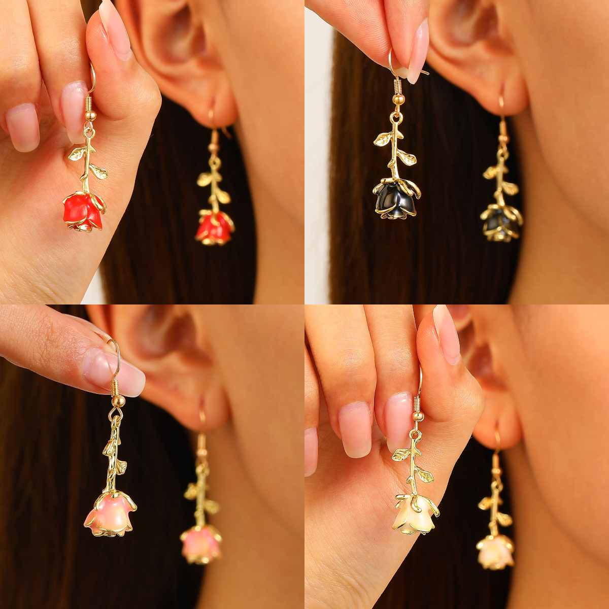 Creative three dimensional retro earrings