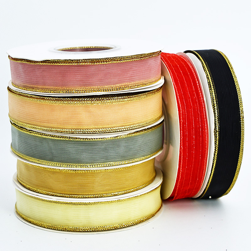 Caja de regalo de hilo de nieve de alambre de oro, pastel de flores, hilo de nieve hecha a mano, barra de DIY, accesorios, cinta de flores