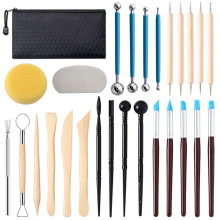 跨境陶艺工具多件套陶泥雕刻刀刀切割线diy手工制陶粘土工具套装