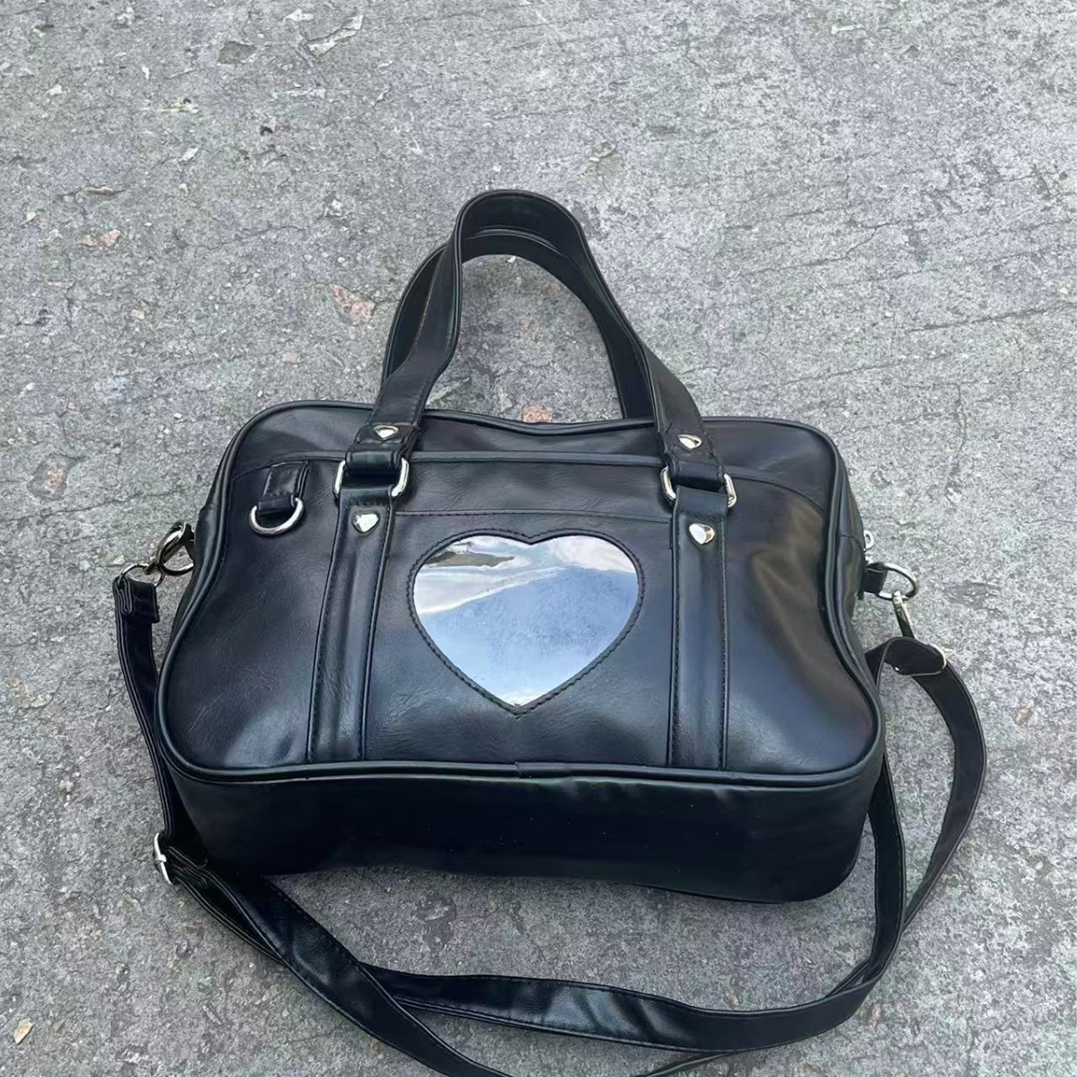 Moda casual jk bolsas uniformes japonesas polivalentes pu bolsas de viaje animadas de dos dimensiones oblicuas jk bolsas de hombro