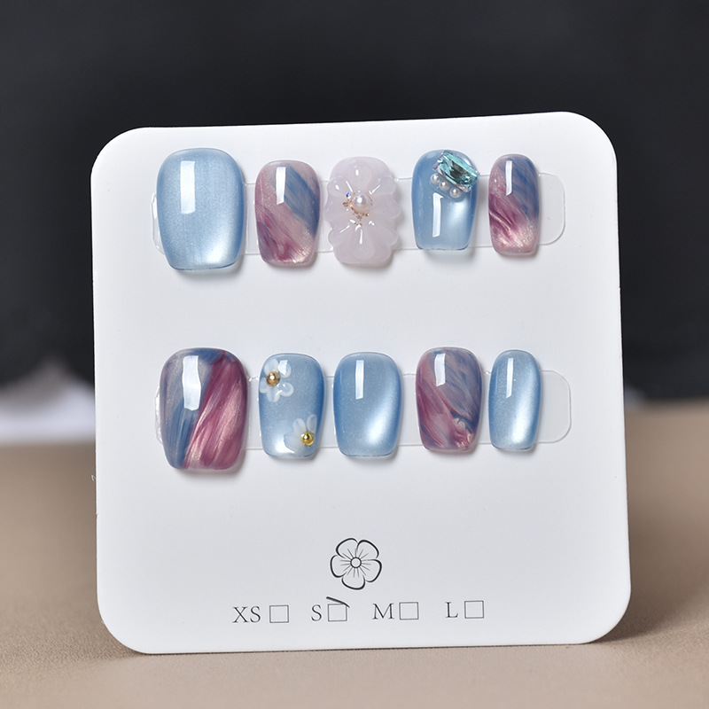 Yarn de estrella suave puro ojo de gato hecho a mano para usar uñas de alto nivel, parches de uñas falsas blanqueadoras, productos terminados de manicure. image 90