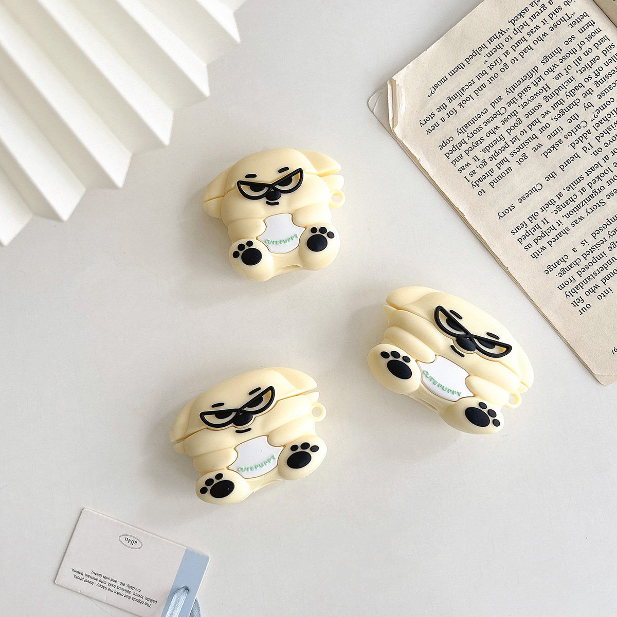 gafas cachorro airpodspro Apple 2 / 3 generación inalámbrica auriculares bluetooth estuche de dibujos animados cubierta de protección para el estómago