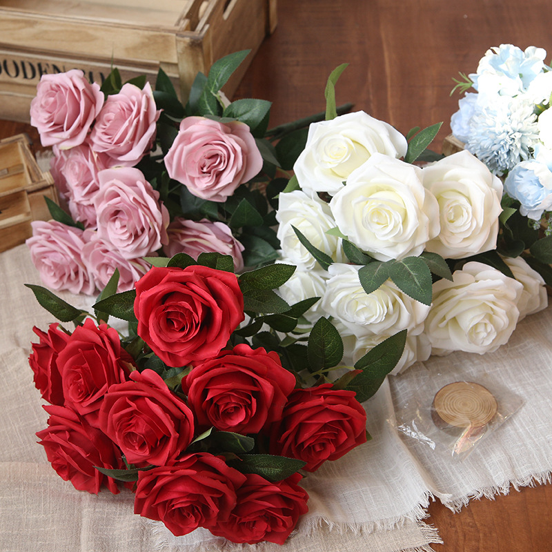 10 French roses high quality multi-layer bouquet of roses wedding…