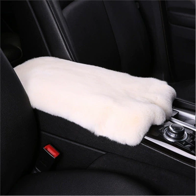 Model, Rex Rabbit Fur Armrest Mat, Armrest box - whole-piece-of-lazy-rabbit-fur-beige