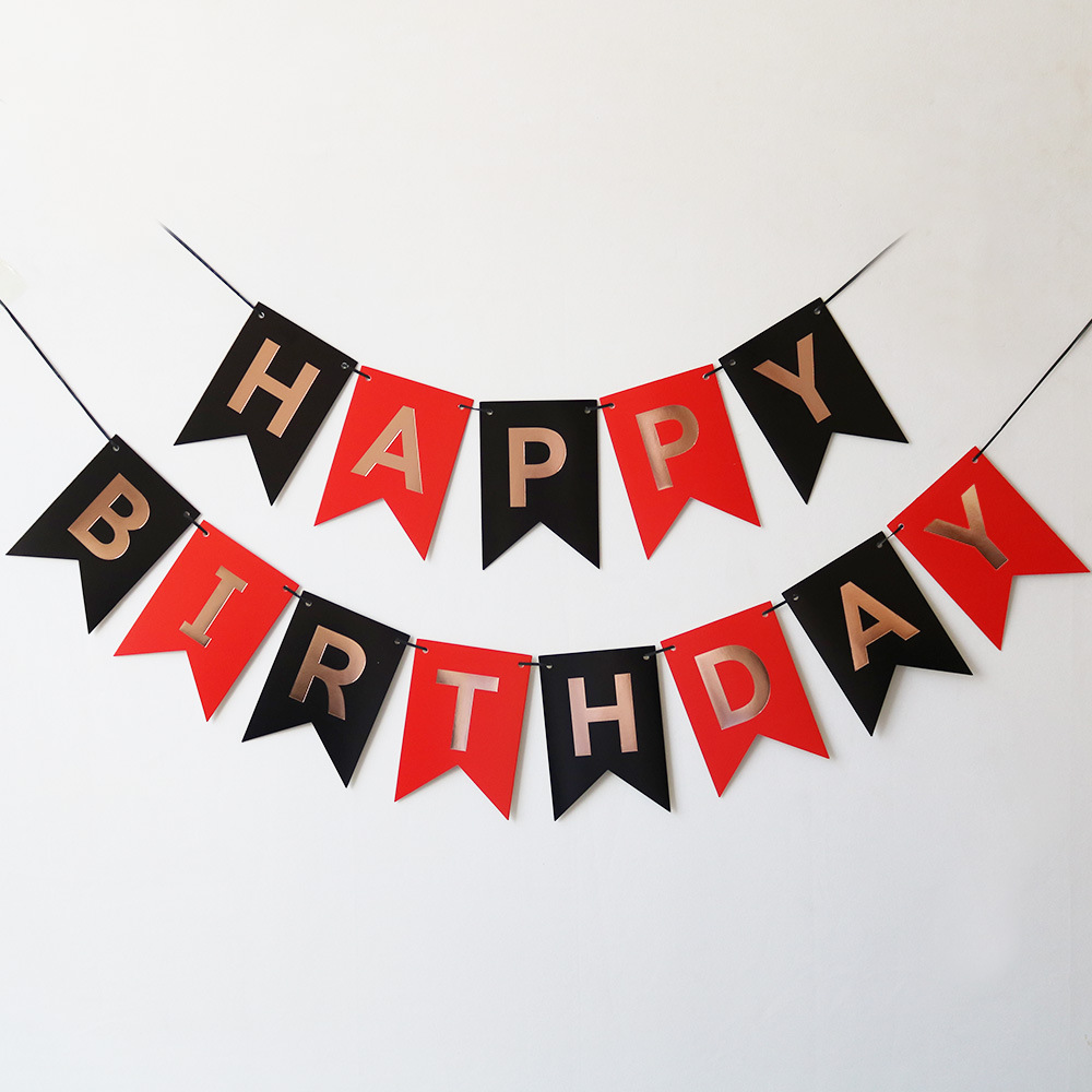 Guirnalda de Feliz Cumpleaños con Diseño de Cola de Pez en Dorado, Decoración para Fiesta de Cumpleaños