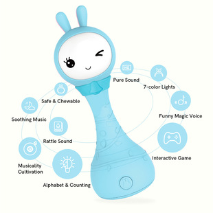 Alilo Bunny Baby Rattle Shaker and Teether Toys Yoyo R1+-阿里巴巴