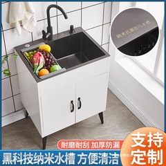 厨房不锈钢洗菜盆一体柜子洗碗池出租房家用简易落地橱柜跨境批发
