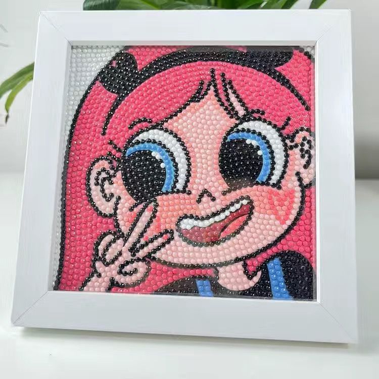 Diamante infantil DIY hecha a mano con material de marco paquete de dibujos animados Sanliou pegatinas de diamante regalo al por mayor pinturas de mampostería
