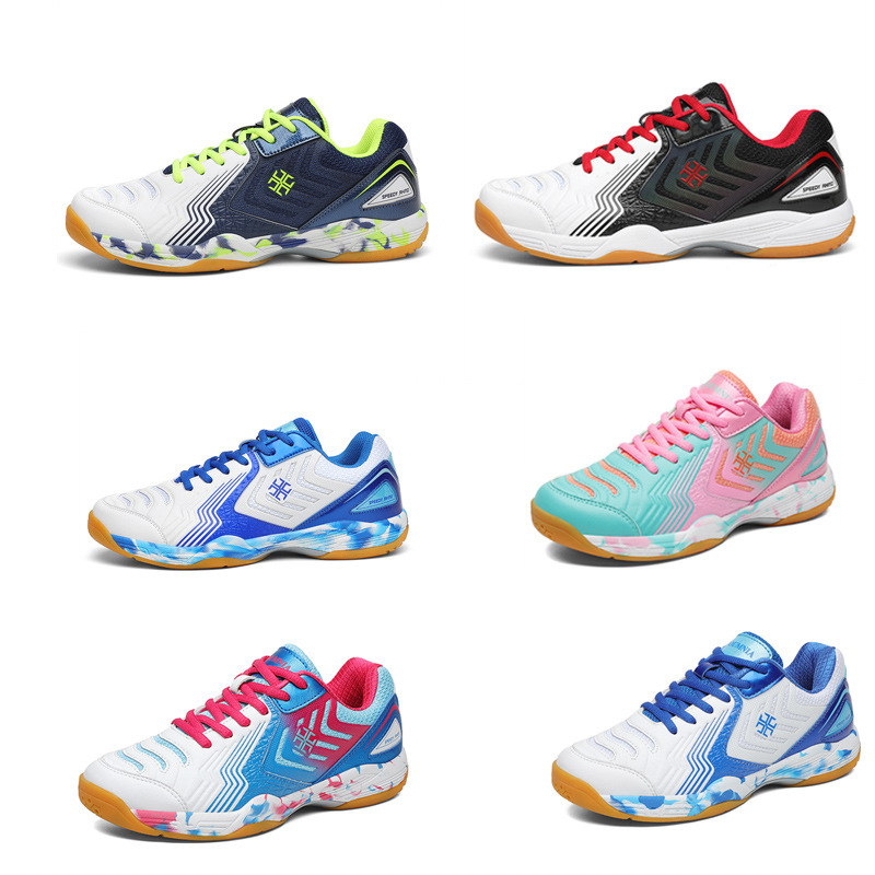 A generation of real carbon board lightweight breathable professional pedal men's and women's badminton shoes non-slip couple sports shoes