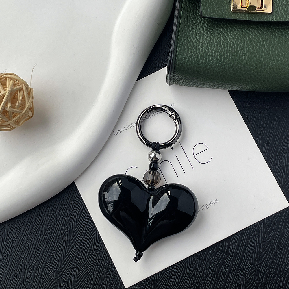 35g Weight Bag Pendant, Mobile Phone Pendant, Keychain Classification 1 Piece Quantity Alloy, Resin Material Heart Shape Pattern Cute Style 1 Piece Cute Heart Shape Alloy Resin Bag Pendant Mobile Phone Pendant Keychain 10