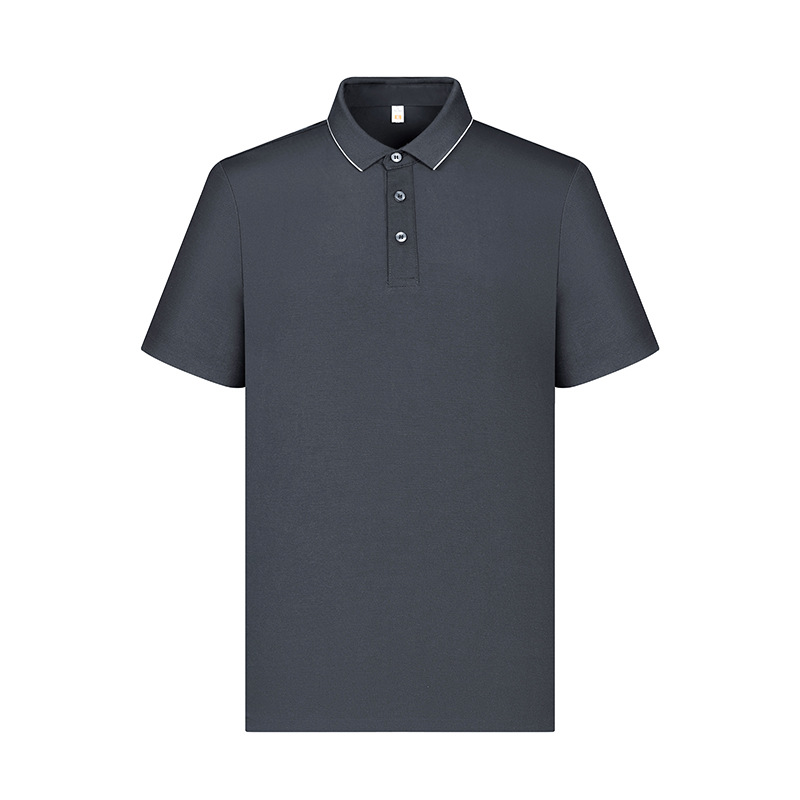 Lujo ligero 60 Soro, antibacteriano de manga corta, solapa de verano, camisa publicitaria, camiseta de algodón de poliéster, ropa de trabajo, ropa de trabajo personalizada