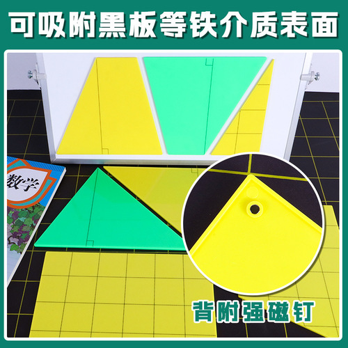 Magnetic plane geometry transformation material area calculation derivation model parallelogram triangle rectangle