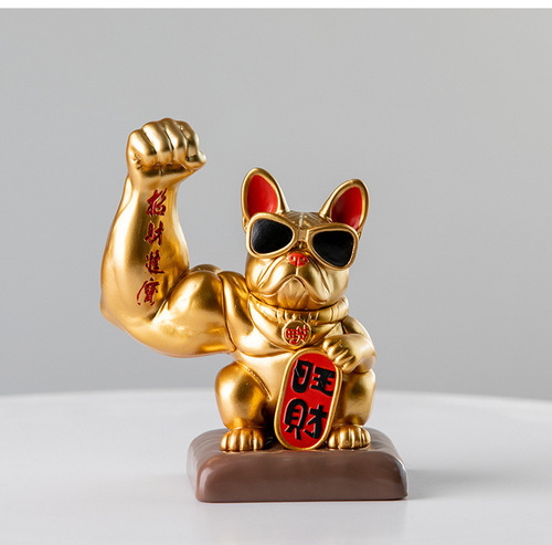 Lucky Money and Treasure, Good Fortune, Prosperous Dog, Car Audio Cabinet, Car Car Model, Action Figure Shelf Model