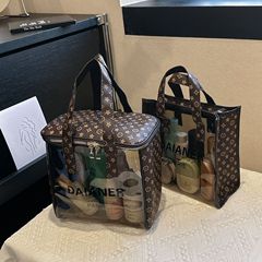 Large Capacity High-Quality Cosmetic Bag, Transparent Travel Waterproof Portable Storage Bag