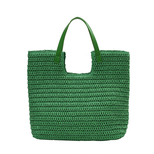 Summer Stylish Grass Weaving Bags for Women  New High-End Knit Tote Bag with Large Capacity Commuter Beach Bag