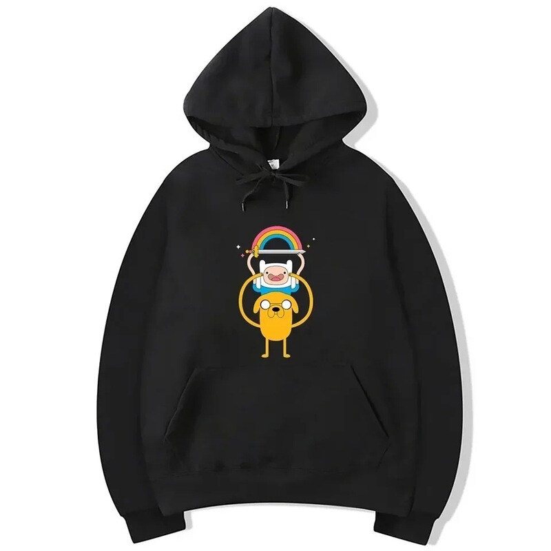 Adventure Time Animated Tv Series Jack Cartoon Pattern Autumn Winter Men's and Women's Pullover Harajuku Fashion Street Cl